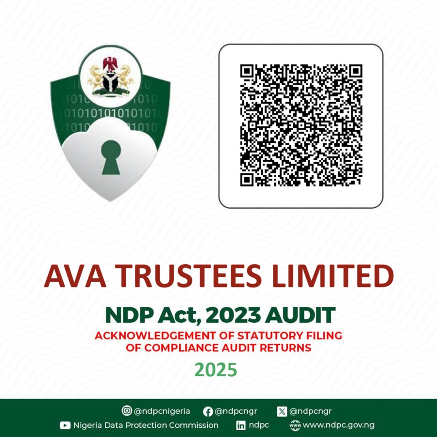 AVA Trustees Limited - NDPR compliance audit badge
