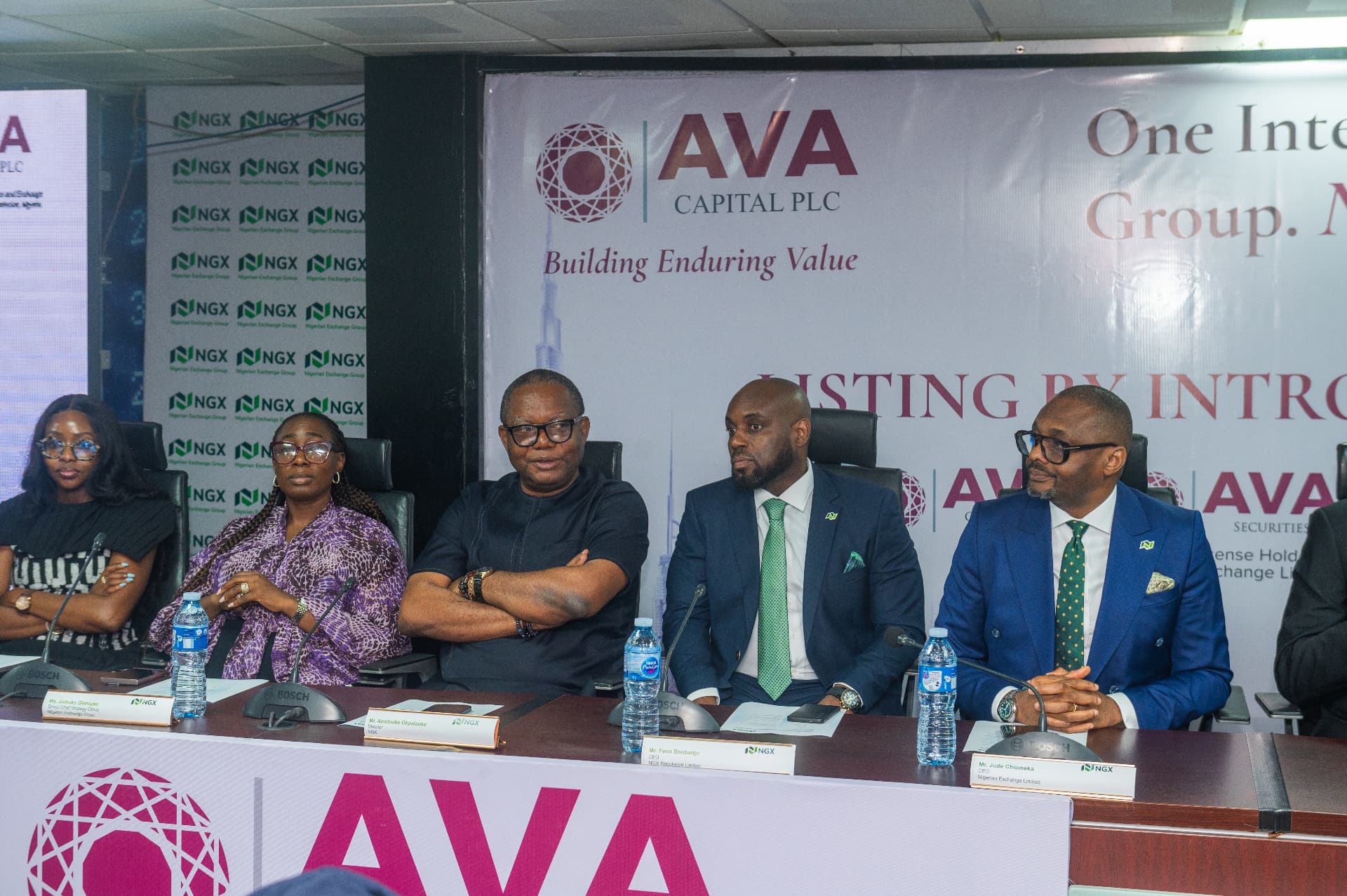 NGX leadership at the AVA Capital PLC listing by introduction