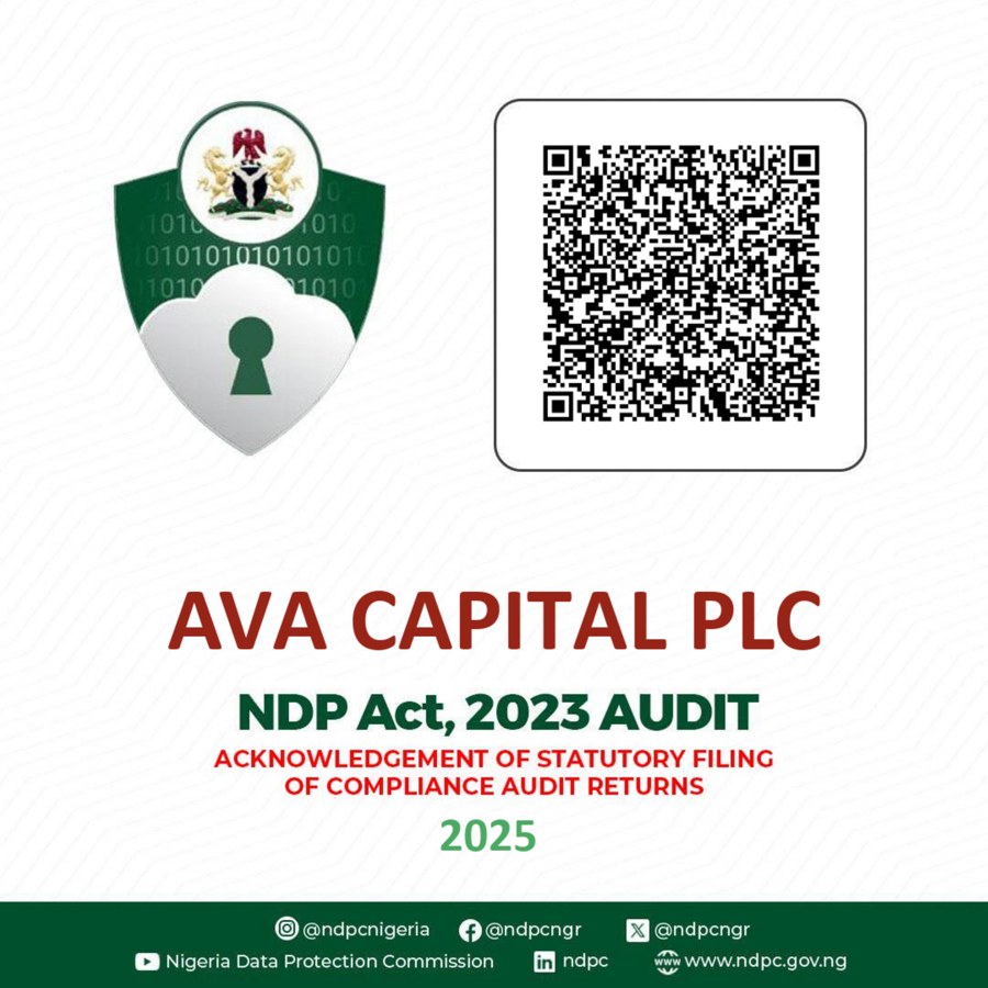 AVA Capital PLC - NDPR compliance audit badge